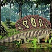 Edaphosaurus Amidst Cordaites Art Print