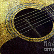 Edgy Guitar Yellow 2 Art Print