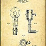 Edison Electric Lamp Patent From 1882 - Vintage Art Print