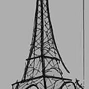 Eiffel Tower Lines Art Print