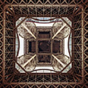 Eiffel Tower Structure From Directly Art Print