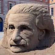 Einstein Sand Sculpture Art Print