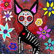 El Perrito Chihuahua Day Of The Dead Art Print