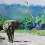 Elephant Path Art Print
