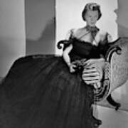 Ellen Astor Wearing A Tulle Dress Art Print