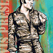 Elvis Presley - Modern Art Drawing Poster Art Print