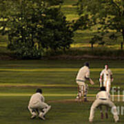 English Village Cricket Art Print