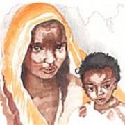 Ethiopean Mother And Child Art Print