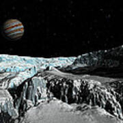 Europa's Icefield  Part 2 Art Print
