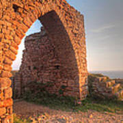 Evening Light On Grosnez Castle Ruins Jersey Art Print