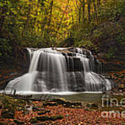 Fall Photo Of Upper Waterfall On Holly River Art Print