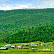 Farm In The Valley Art Print