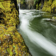 Fast Mountain Stream In Vancouver Art Print