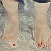 Feet At The Beach Art Print
