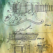 Fender Tremolo Patent Art Print