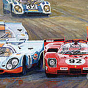 Ferrari Vs Porsche 1970 Watkins Glen 6 Hours Art Print