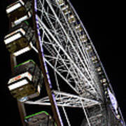 Ferris Wheel At Night Art Print