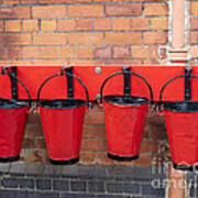 Fire Buckets At Toddington Railway Station Art Print