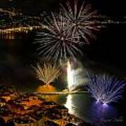 Fireworks Laigueglia 2013 3192q - Ph Enrico Pelos Art Print