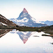 First Light On The Matterhorn Art Print