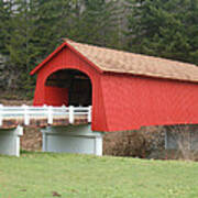 Fisher School Covered Bridge Art Print