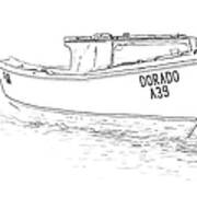Fishing Boat Dorado Of The Caribbean Art Print