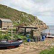 Fishing Boats At Penberth Cove Art Print