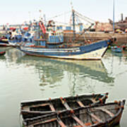 Fishing Boats In Harbor Art Print