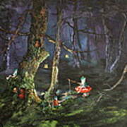 Fishing For Supper On Cannock Chase Art Print