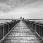 Leesylvania Pier Black And White Art Print