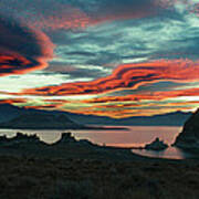 Pyramid Lake Sunset - Nevada Art Print