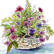 Flower Basket I Art Print