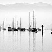 Fog Settles On Morro Bay Art Print