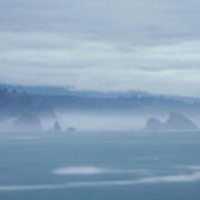Foggy Coastline Art Print