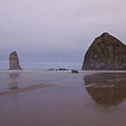 Foggy Morning At Cannon Beach Art Print