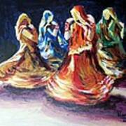 Folk Dance Of Rajasthan Art Print