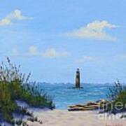 Folly Beach Lighthouse Art Print
