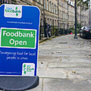 Foodbank Sign In Central Edinburgh Art Print