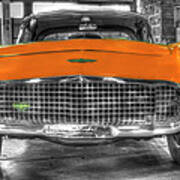 Ford Thunderbird Convertible Orange 2 Art Print