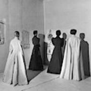 Four Models Wearing Charles James Coats Art Print