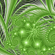 Fractal Abstract Green Nature Art Print