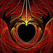 Fractal - Heart - Victorian Love Art Print