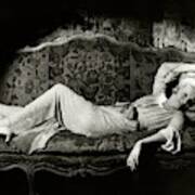 Frances Willams Lying On A Couch Art Print
