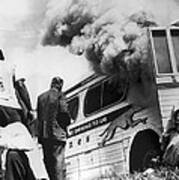 Freedom Riders Bus Burned Art Print