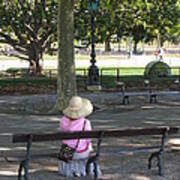 French Girl In Park Art Print