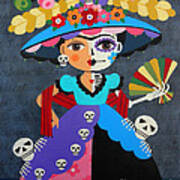 Frida Kahlo La Catrina Art Print