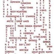 From Sea To Sea - Canada - Crosswords Art Print
