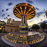 Fun Fair In The Night Art Print