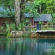 Fuzzy Reflections Of The Juniper Springs Mill Art Print