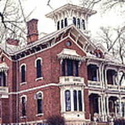 Victorian Belvedere Home In Galena Illinois. Art Print